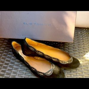 90%OFF, ELIE TAHARI leather flats, shoes Sz: 5.5-6